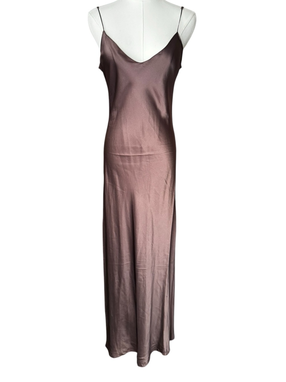 NWT Dannijo Mossy Maxi Slip Dress Dark Brown Medium - Picture 3 of 12